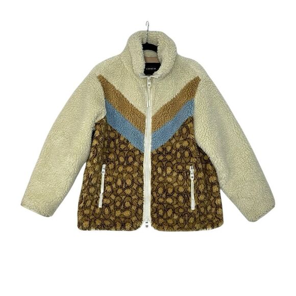 NEW Coach Sherpa Signature Teddy Jacket | Size M - Picture 5 of 11